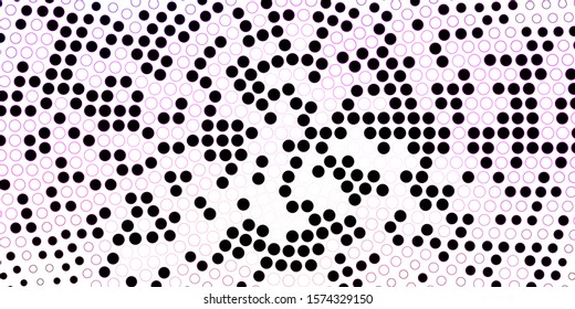 Dark Purple, Pink vector backdrop with dots. Abstract illustration with colorful spots in nature style. New template for a brand book.