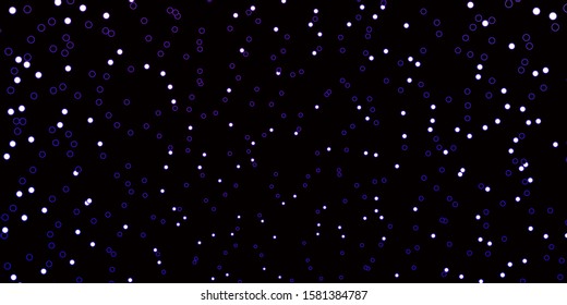 Dark Purple, Pink vector backdrop with dots. Modern abstract illustration with colorful circle shapes. Pattern for websites.