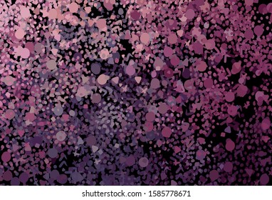 Dark Purple, Pink vector backdrop with memphis shapes. Colorful chaotic forms with gradient in modern style. Simple design for your web site.