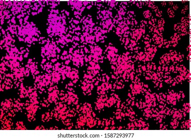Dark Purple, Pink vector backdrop with abstract shapes. Colorful chaotic forms with gradient in modern style. Elegant design for wallpapers.