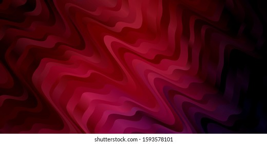 Dark Purple, Pink vector backdrop with circular arc. Colorful illustration in abstract style with bent lines. Best design for your ad, poster, banner.
