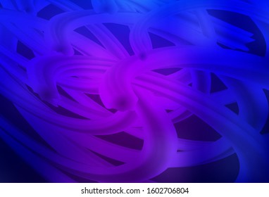 Dark Purple, Pink vector backdrop with bent lines. Modern gradient abstract illustration with bandy lines. Elegant pattern for a brand book.
