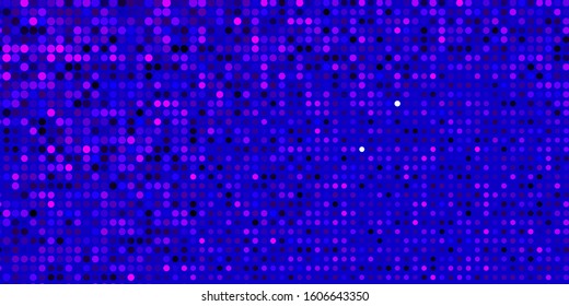 Dark Purple, Pink vector backdrop with dots. Illustration with set of shining colorful abstract spheres. Pattern for booklets, leaflets.