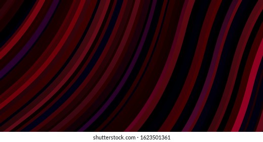 Dark Purple, Pink vector backdrop with bent lines. Colorful illustration, which consists of curves. Design for your business promotion.