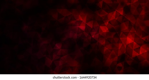 Púrpura oscuro, fondo vector rosado con líneas, triángulos. Ilustración abstracta moderna con triángulos coloridos. Mejor diseño para afiches, banners.