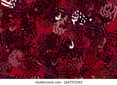 Dark Purple, Pink vector backdrop with memphis shapes. Illustration with colorful gradient shapes in abstract style. Simple design for your web site.