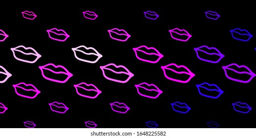Dark Purple, Pink vector backdrop with woman's power symbols. Colorful feminism symbols with a gradient in modern style. Elegant design for wallpapers.