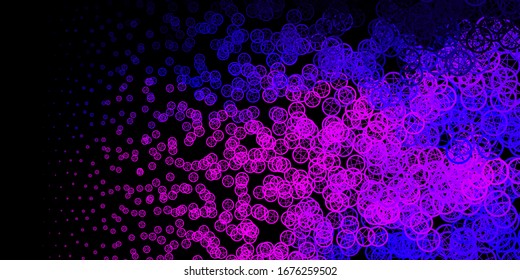 Dark Purple, Pink vector backdrop with mystery symbols. Retro design in abstract style with witchcraft forms. Simple base for your occult design.