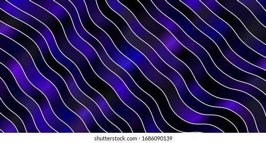 Dark Purple, Pink vector backdrop with bent lines. Colorful illustration in abstract style with bent lines. Smart design for your promotions.