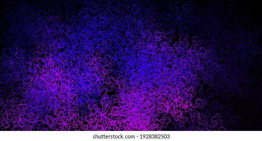 Dark purple, pink vector backdrop with curves. Bright illustration with gradient circular arcs. Smart design for your promotions.