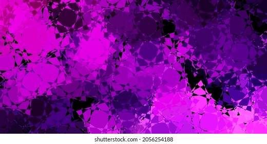Dark Purple, Pink vector backdrop with triangles, lines. Smart abstract illustration with triangle forms in modern style. Pattern for promotions.