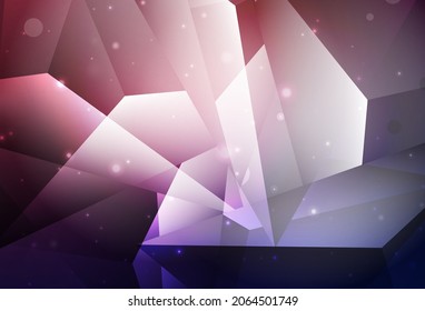 Púrpura oscuro, fondo vector rosado con líneas, triángulos. Ilustración abstracta moderna con triángulos coloridos. Plantilla moderna para la página de inicio.