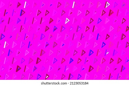 Dark Purple, Pink vector backdrop with lines, triangles. Beautiful illustration with triangles in nature style. Background for a cell phone.