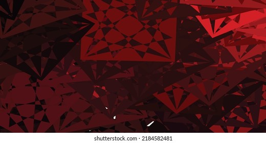 Púrpura oscuro, fondo vector rosado con triángulos, líneas. Formas triangulares con gradiente colorido en estilo abstracto. Patrón de fondo de pantalla.