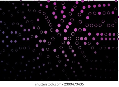Dark Purple, Pink vector backdrop with dots. Glitter abstract illustration with blurred drops of rain. Template for your brand book.