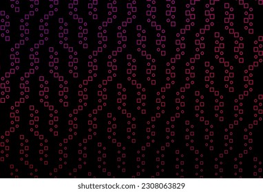 Púrpura oscuro, fondo vector rosado con líneas, rectángulos. Rectángulos sobre fondo abstracto con gradiente colorido. Patrón para sitios web, páginas de inicio.