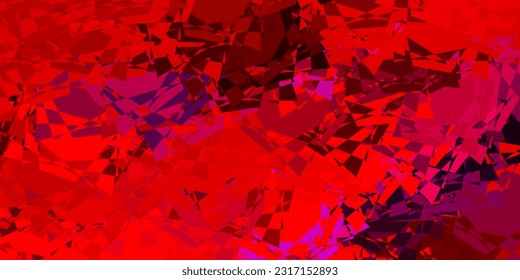 Púrpura oscuro, fondo vector rosado con triángulos, líneas. Ilustración abstracta inteligente con formas triangulares de estilo moderno. Patrón para promociones.