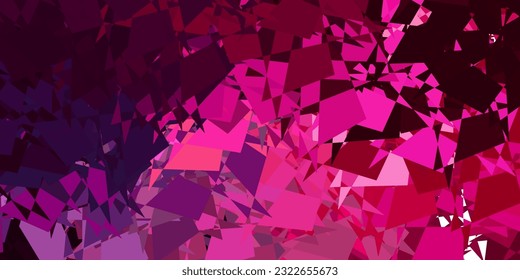 Dark purple, pink vector backdrop with chaotic shapes. Simple design in abstract style with gradient forms. Simple illustration for your web site.