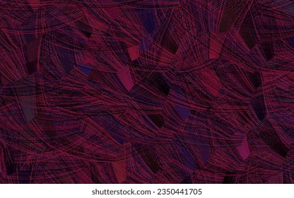 Dark Purple, Pink vector backdrop with memphis shapes.