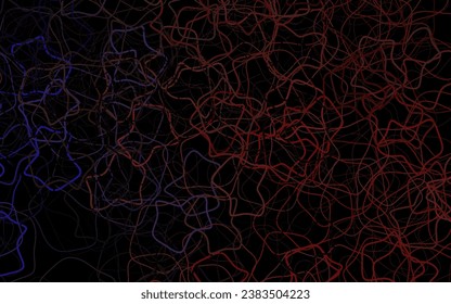 Púrpura oscuro, fondo vector rosado con formas memphis. Ilustración abstracta moderna con formas aleatorias coloridas. Diseño sencillo para su sitio web.