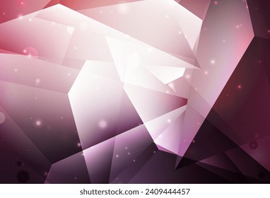 Púrpura oscuro, fondo vector rosado con líneas, triángulos. Ilustración abstracta moderna con triángulos coloridos. Diseño elegante para tapices.