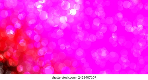 Dark Purple, Pink vector backdrop with dots. Colorful illustration with gradient dots in nature style. Pattern for business ads.