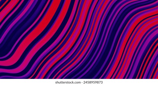 Dark Purple, Pink vector backdrop with bent lines. Bright illustration with gradient circular arcs. Best design for your posters, banners.