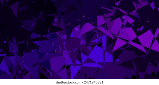 Dark purple, pink vector backdrop with triangles, lines. Magnificent abstract illustration with triangular shapes , forms. An easy addition to your commertials.