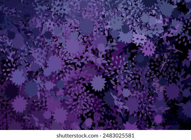 Morado oscuro, fondo de Vector rosa con Formas de memphis. Ilustración con Formas de degradado de colores en estilo abstracto. Diseño simple para su Sitio web.