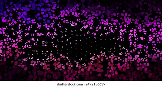 Dark purple, pink vector backdrop with chaotic shapes. Colorful illustration with simple gradient shapes. Modern design for your ads.