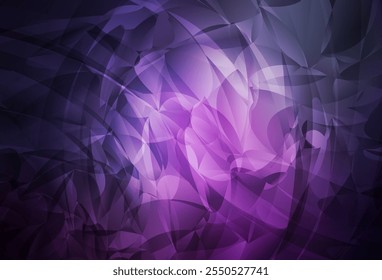 Dunkelviolett, rosafarbener Vektorhintergrund mit Memphis-Formen. Dekoratives Design im abstrakten Stil mit zufälligen Formen. Einfaches Design für Ihre Website.