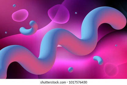 Dark Purple, Pink vector background with bent lines. Geometric illustration in memphis style with gradient.  Pattern for your business design.