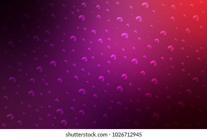 Dark Purple, Pink vector background with bubbles. Illustration with set of shining colorful abstract circles. New design for ad, poster, banner of your website.
