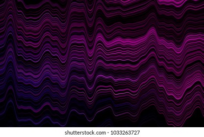 Dark Purple, Pink vector background with bent ribbons. Creative illustration in halftone marble style with gradient. A new texture for your  ad, booklets, leaflets.