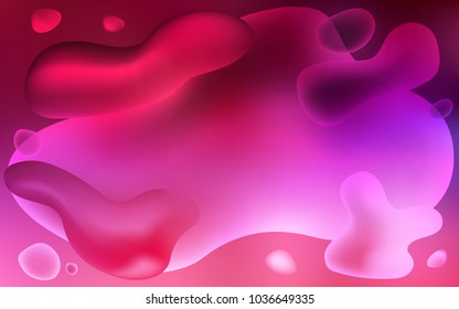 Dark Purple, Pink vector background with liquid shapes. Glitter abstract illustration with wry lines. Pattern for your business design.