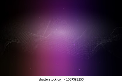 Dark Purple, Pink vector background with dots. Illustration with set of shining colorful abstract circles. Completely new template for your brand book.