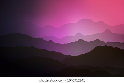 Dark Purple, Pink vector background with lamp shapes. Blurred geometric sample with gradient bubbles.  A new texture for your  ad, booklets, leaflets.