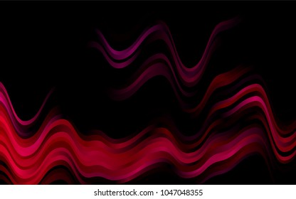 Dark Purple, Pink vector background with bent ribbons. Modern gradient abstract illustration with bandy lines. A completely new template for your business design.