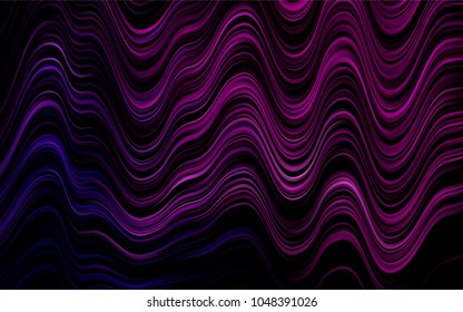 Dark Purple, Pink vector background with bent lines. Geometric illustration in marble style with gradient.  Pattern for your business design.