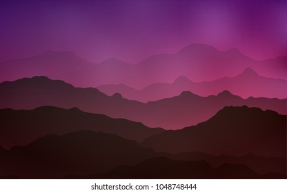 Dark Purple, Pink vector background with liquid shapes. Creative geometric illustration in mountain style with gradient. A new texture for your  ad, booklets, leaflets.