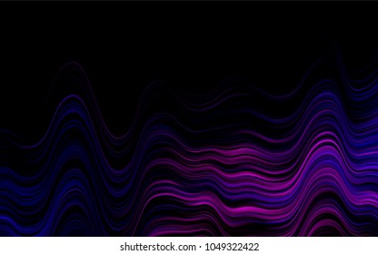 Dark Purple, Pink vector background with bent lines. Modern gradient abstract illustration with bandy lines. The best blurred design for your business.