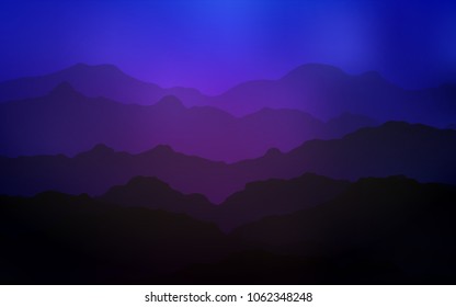 Dark Purple, Pink vector background with bubble shapes. Geometric illustration in mountain style with gradient.  A completely new memphis design for your business.