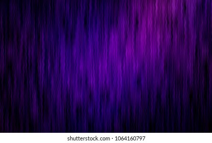 Dark Purple, Pink vector background with curved circles. Glitter abstract illustration with wry lines. Pattern for your business design.