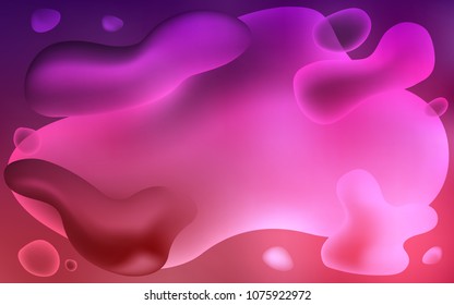 Dark Purple, Pink vector background with bubble shapes. Geometric illustration in memphis style with gradient.  A completely new memphis design for your business.
