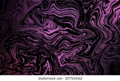 Dark Purple, Pink vector background with lava shapes. Colorful illustration in abstract marble style with gradient. Marble design for your web site.
