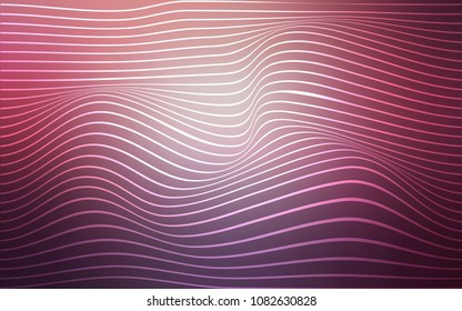 Dark Purple, Pink vector background with lines. Glitter abstract illustration with wry lines. A new texture for your  ad, booklets, leaflets.
