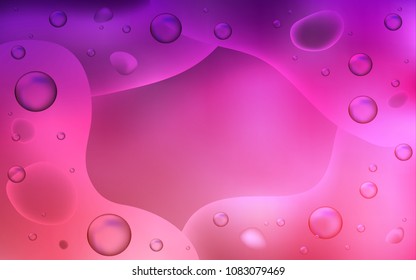 Dark Purple, Pink vector background with abstract circles. A vague circumflex abstract illustration with gradient. Memphis style for your business design.