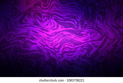 Dark Purple, Pink vector background with lamp shapes. Shining crooked illustration in marble style. New composition for your brand book.