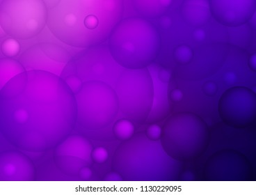 Dark Purple, Pink vector background with dots. Illustration with set of shining colorful abstract circles. New design for ad, poster, banner of your website.