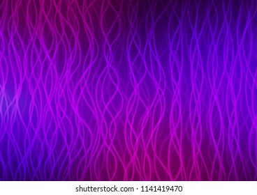 Dark Purple, Pink vector background with curved circles. Colorful abstract illustration with gradient lines. A new texture for your  ad, booklets, leaflets.